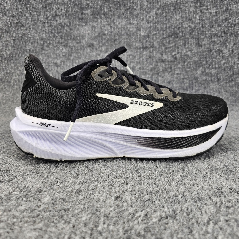 Brooks Ghost 17 Womens Size 9 Black Grey White Daily Athletic Road Running Shoes